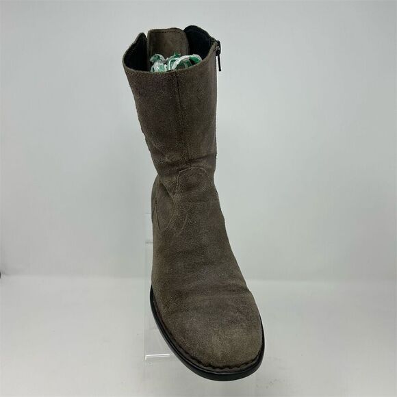 Born Gray Suede Pull On Ankle Booties Size 8.5M Casual Chic Fall Comfort - Picture 4 of 15
